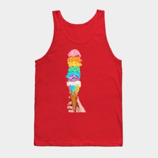 Ice cream lover - rainbow ice cream cone Tank Top